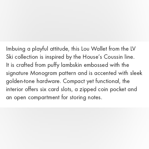 Authentic Louis Vuitton Lou Wallet - Picture 7 of 8